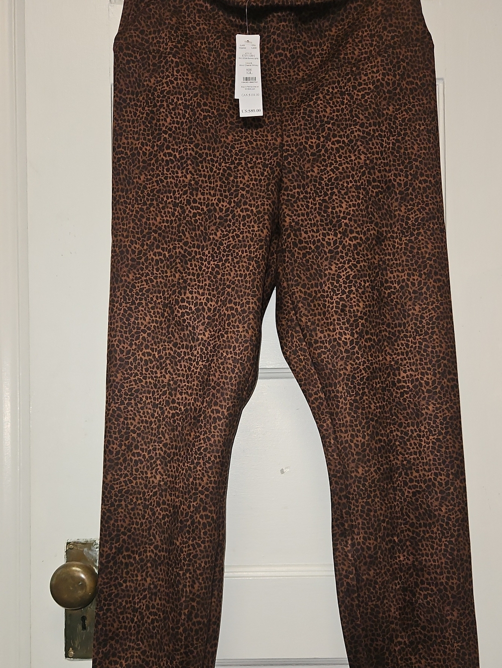 White House Black Market Brown Leopard-Print Leggings